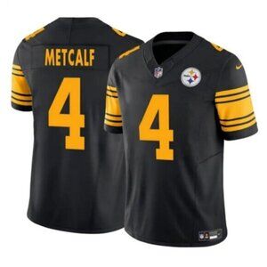 Mens Youths Womens Metcalf #4 Pittsburgh Steelers Black Jersey